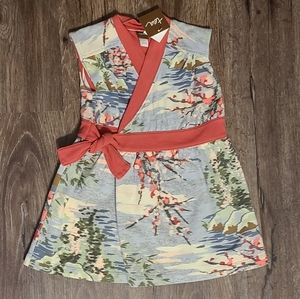 NWT Tea Wrap Dress Nature Print Size 2 toddler
